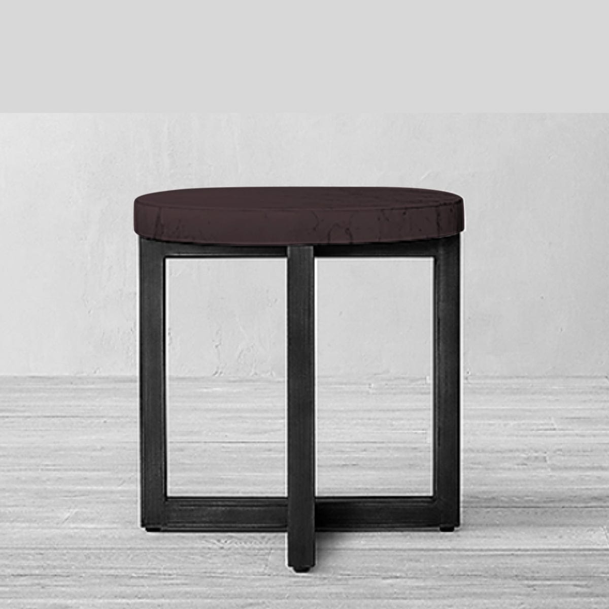 Mesa auxiliar redonda estilo industrial Murano en madera nativa | Greenwoods